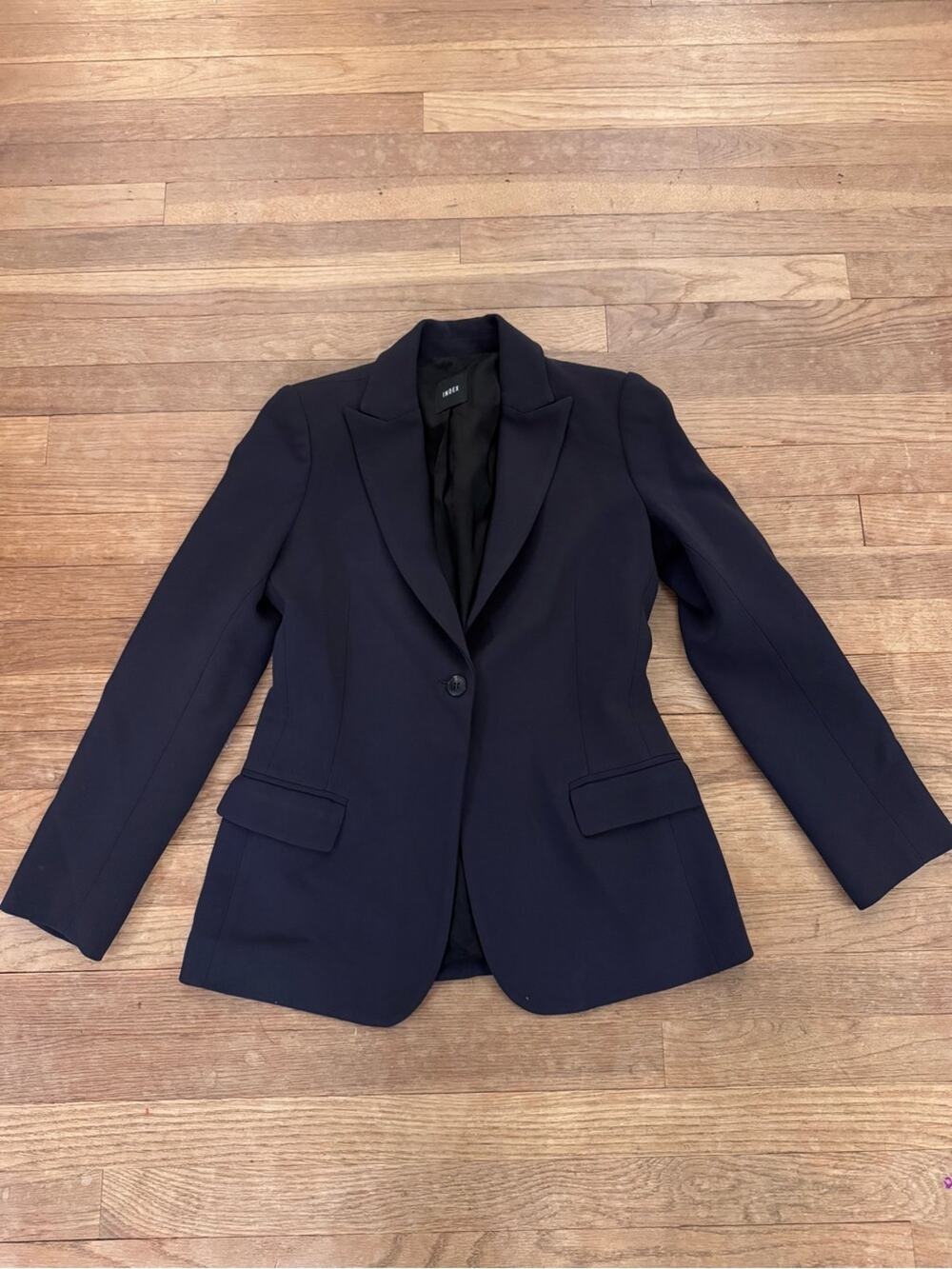 INDEX Women's Charcoal Gray Single Button Blazer - Size S
 b62
